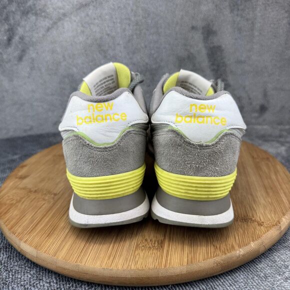 New Balance 574 Shoes Womens Size 9 Gray Yellow Suede Mesh ENCAP Casual WL574CM2 - Picture 4 of 9